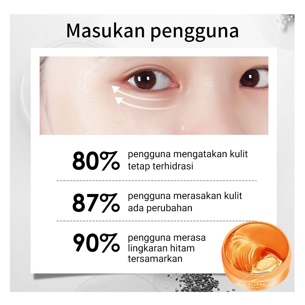 LANBENA Vitamin C Hydrogel Eye Patch Mengurai Melanin Antioksidan Memiliki Penetrasi Yang Kuat Dan Pelembab Yang Cepat Menghilangkan Kantung Mata Lingkaran Hitam Dan Meredakan Gejala Seperti Kulit Di Sekitar Mata