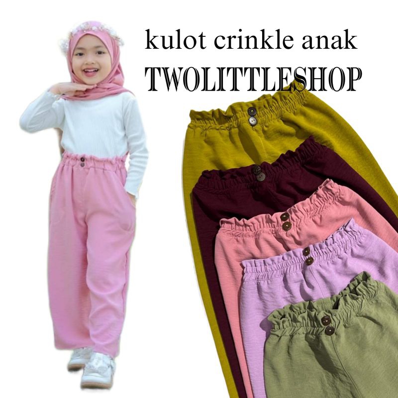 CELANA KULOT ANAK/CELANA KULOT CRINKLE