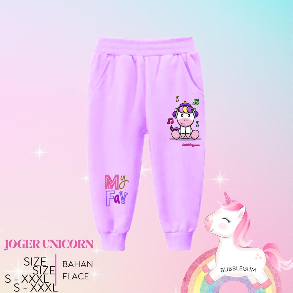 JOGER UNICORN -  Celana Joger Panjang Anak 1-8 Tahun | Celana Joger Anak | Celana Panjang Anak Perempuan