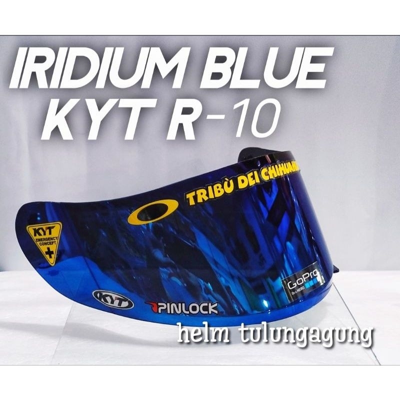 flat visor kyt r10 kyt rc7 kyt k2r iridium blue free stiker visor