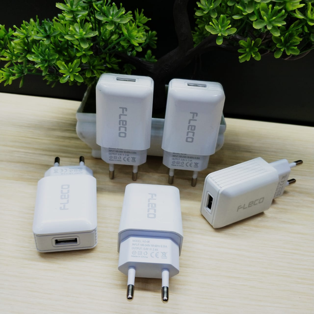 1PCS BATOK CHARGER FLECO KO-08 2.4A Original 1USB For All Smartphone