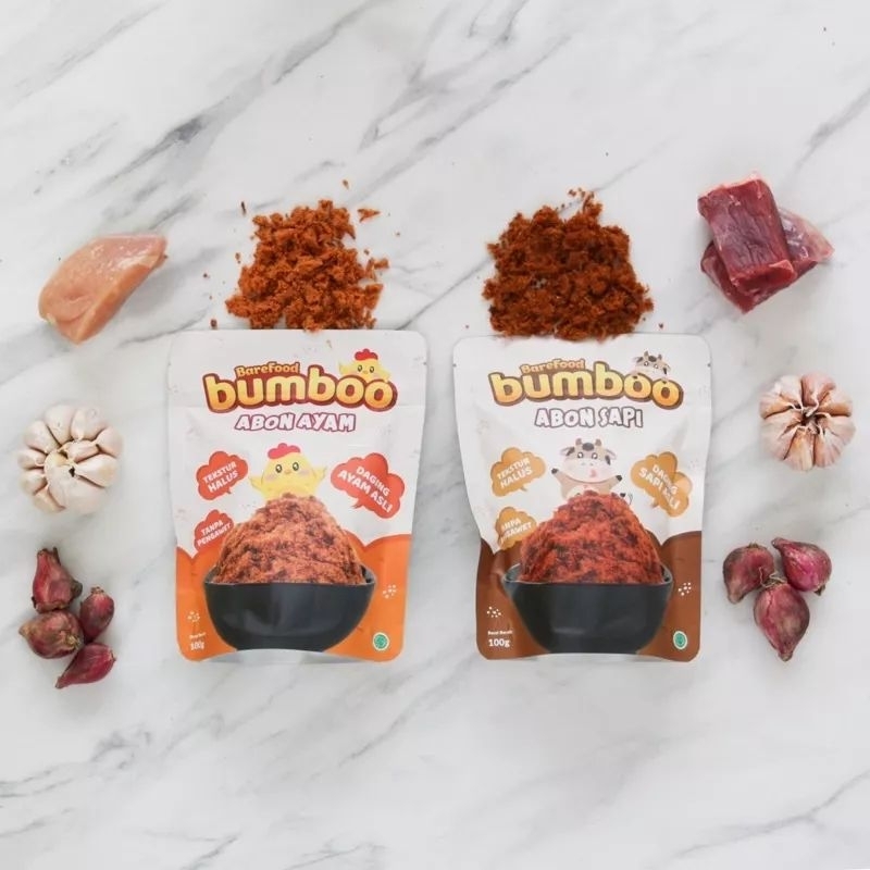 BUMBOO Abon Sapi Ayam Mpasi Abon Sapi dan Ayam Non MSG  BUMBOO Abon Asli / Tekstur Lembut Mpasi Si Kecil / Sumber protein / Mpasi Tanpa pengawet