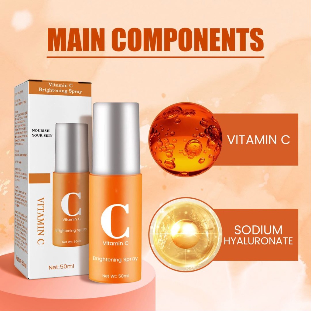 EELHOE 5+1 Vitamin C Spray Mask Collagen Concentrate Mask Collagen Anti-Aging Spray - Penghilang Kusam Mencerahkan &amp; Mengencangkan Masker Pelembab Anti-Penuaan Masker Pemutih Toner Pemutih Masker Pengecil Pori-pori Kontrol Minyak