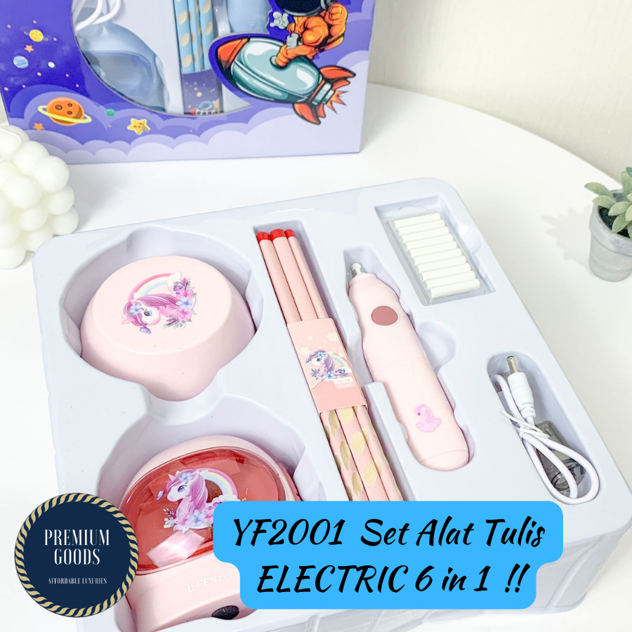 

YF2001 SET ALAT TULIS ELECTRIC BOX 6 IN 1 / MESIN PENGHAPUS + REFIL PENGHAPUS / PEMBERSIH DEBU / RAUTAN / PENSIL BISA COD