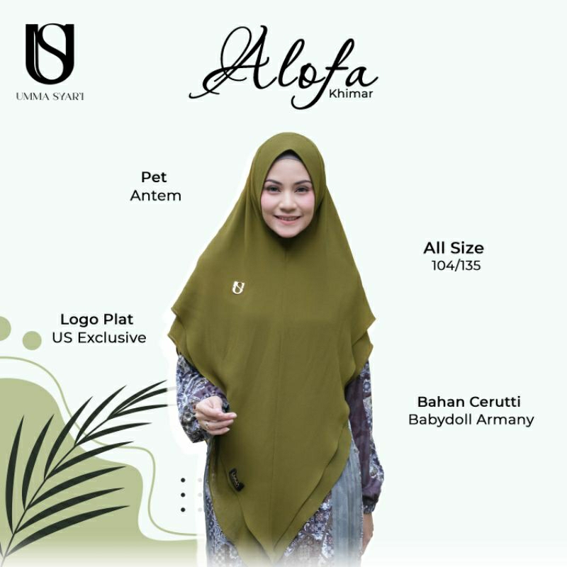 Khimar alofa umma - khimar antem polos