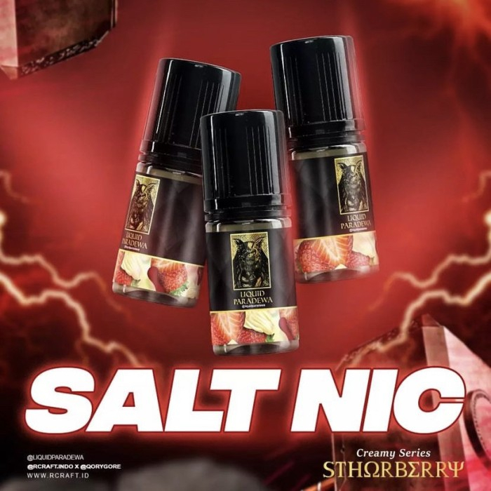 SALTNIC PARADEWA STHORBERRY 30MG 30ML BY RCRAFT X CORYGORE 100% AUTHEN