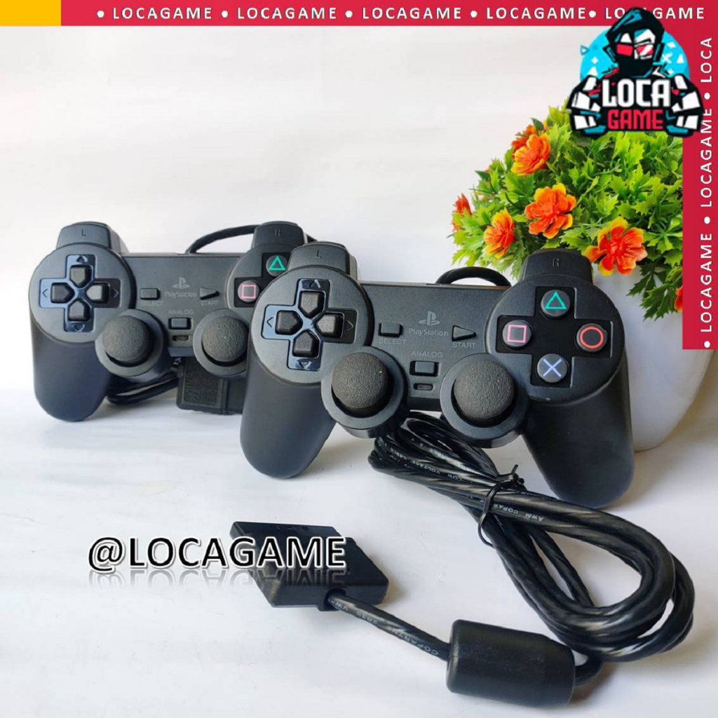 Paket hemat isi 2 stik stick Playstation PS2 OP tombol XBOX merk queen