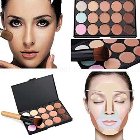 [ORI] Menow Contour Cream Wajah 15 Color Popfeel Palet 15in1