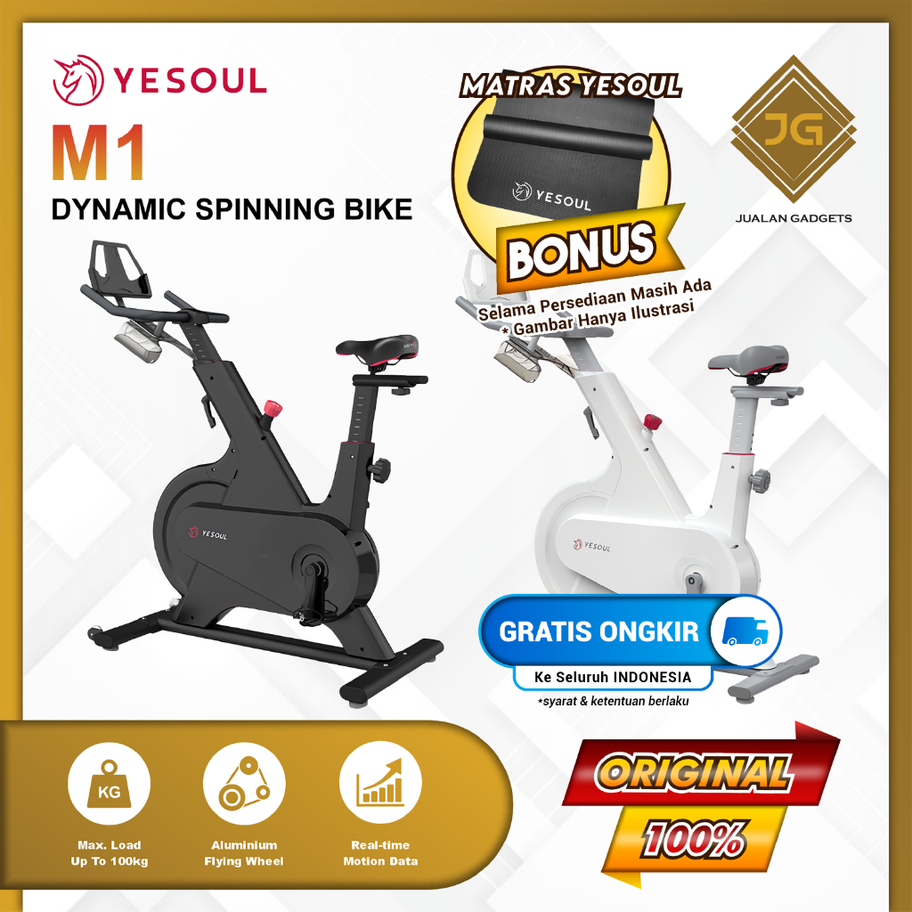 YESOUL M1 Smart Spinning Bike - Alat Fitness Sepeda Statis Garansi Resmi