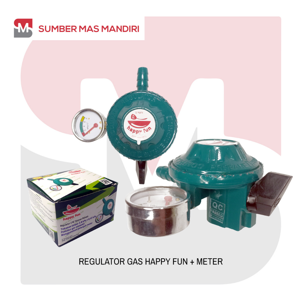 REGULATOR GAS LPG METER HAPPY FUN SNI