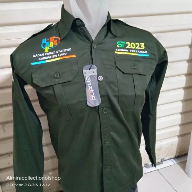 KEMEJA BPS ST 2023 SENSUS PERTANIAN FULL BORDIR