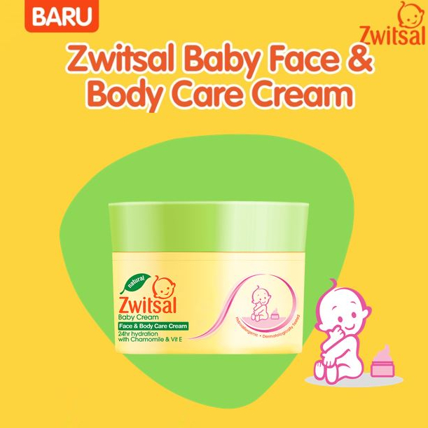 Zwitsal Baby Face &amp; Body Care Cream / Krim Bayi - 50g