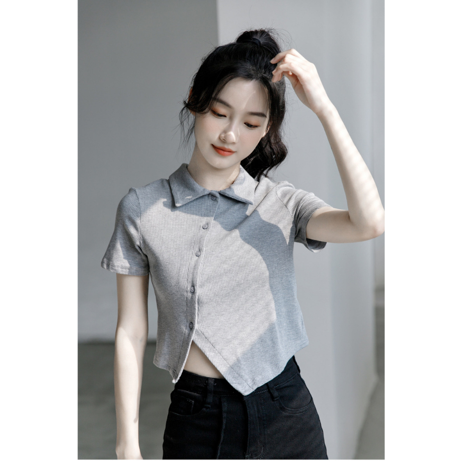 【LIVIAHOME】Korean  Polo Atasan Wanita T-Shirt 7151 (S-L)