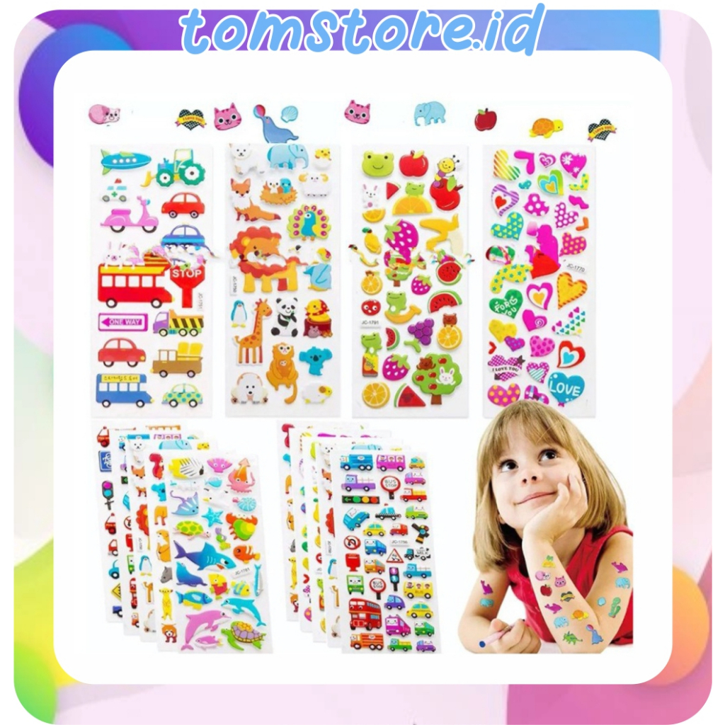 

TOMSTORE.ID Sticker anak 3D karakter murah S057
