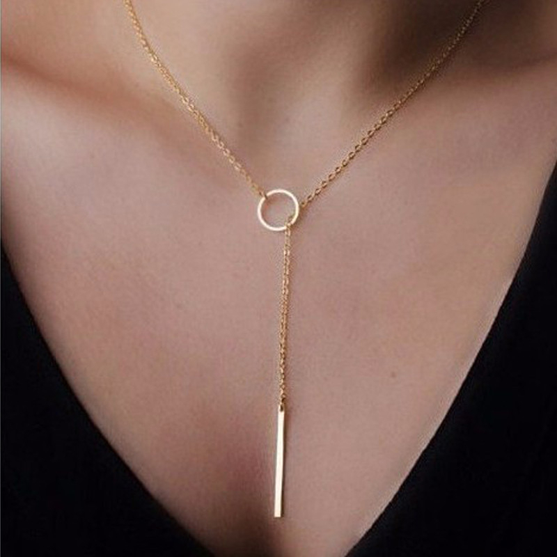 Women Fashion Jewelry Simper Moon Star Short Clavicle Chain Necklace