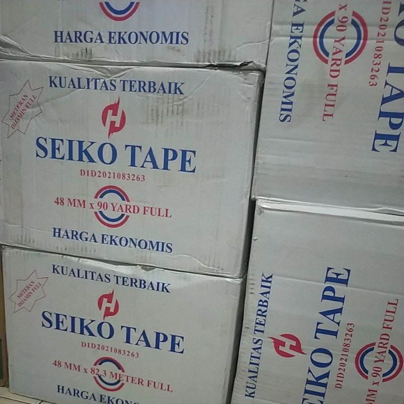 Lakban Bening Seiko Tape 48mm x 90 Yard Full Kualitas Terbaik ( 1 slop 6 buah Lakban )