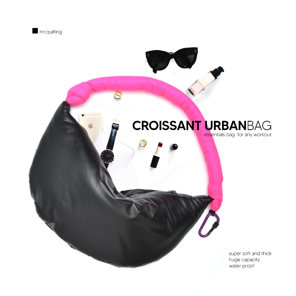 Mr.quilting puff bag croissant urban (unisex style)