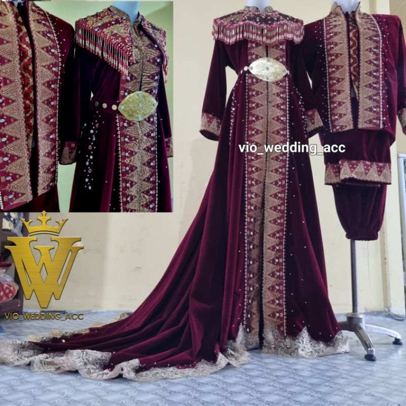 Baju pengantin palembang modern+teratai