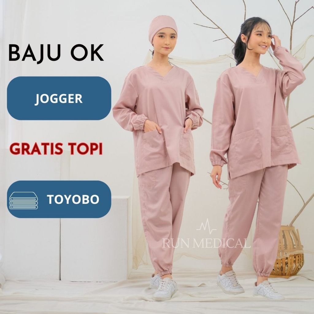 BAJU OK / BAJU OK JOGGER / BAJU OK LENGAN PANJANG / BAJU OK CELANA JOGGER / BAJU SCRUB