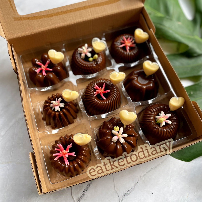 

Pudding Puding Coklat Keto LowCarb Hias No Sugar Halal Kue Cake Chocolate EatKetoDiary