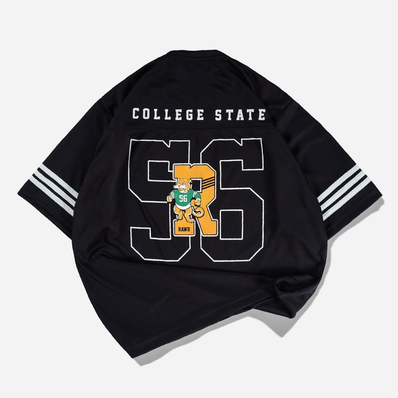 [N01226] T-shirt Oversized JERSEY Distro Motif COLLEGE STATE