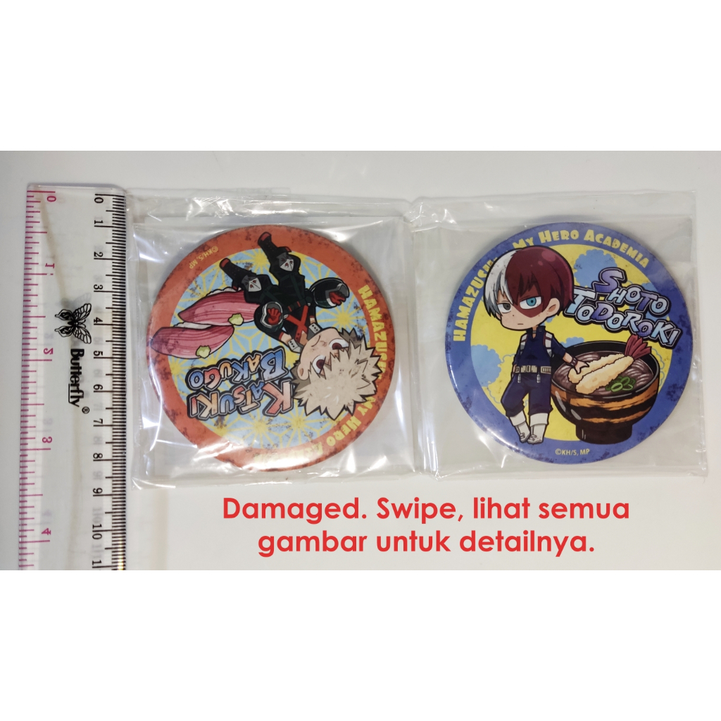[DAMAGED] Badge 7,5cm Boku no Hero Academia Shoto Todoroki Bakugo Katsuki Badge