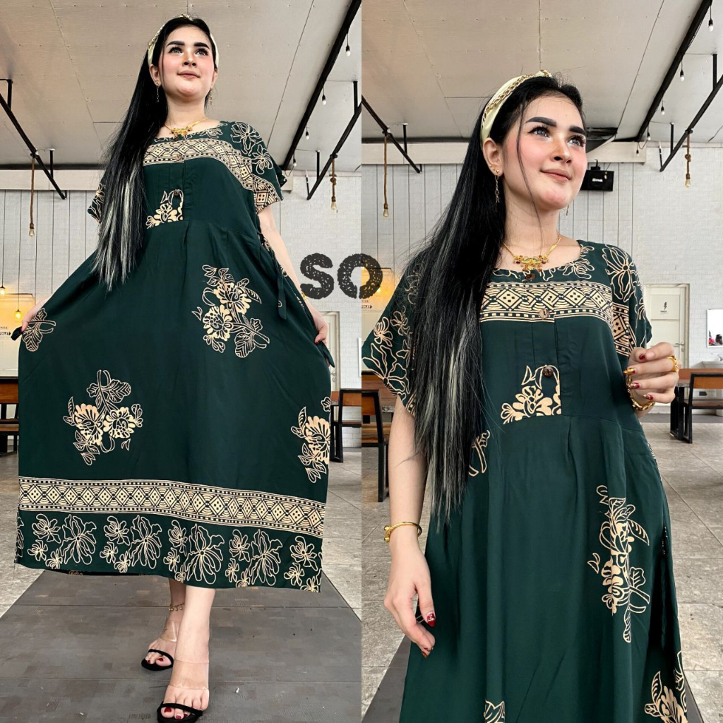 DRESS JUMBO WANITA TERBARU 2023 BAHAN RAYON KUALITAS PREMIUM /DRES BUSUI HALONA TERBARU