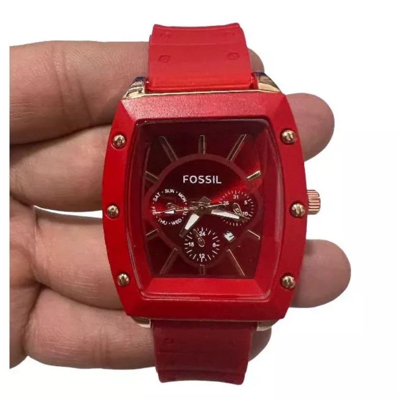 (Terima Cod)Jam Tangan Wanita FSL Oval New Crono3 Varisi Tanggal Aktif Strap Rubber/Karet(Dikirim Jakarta)