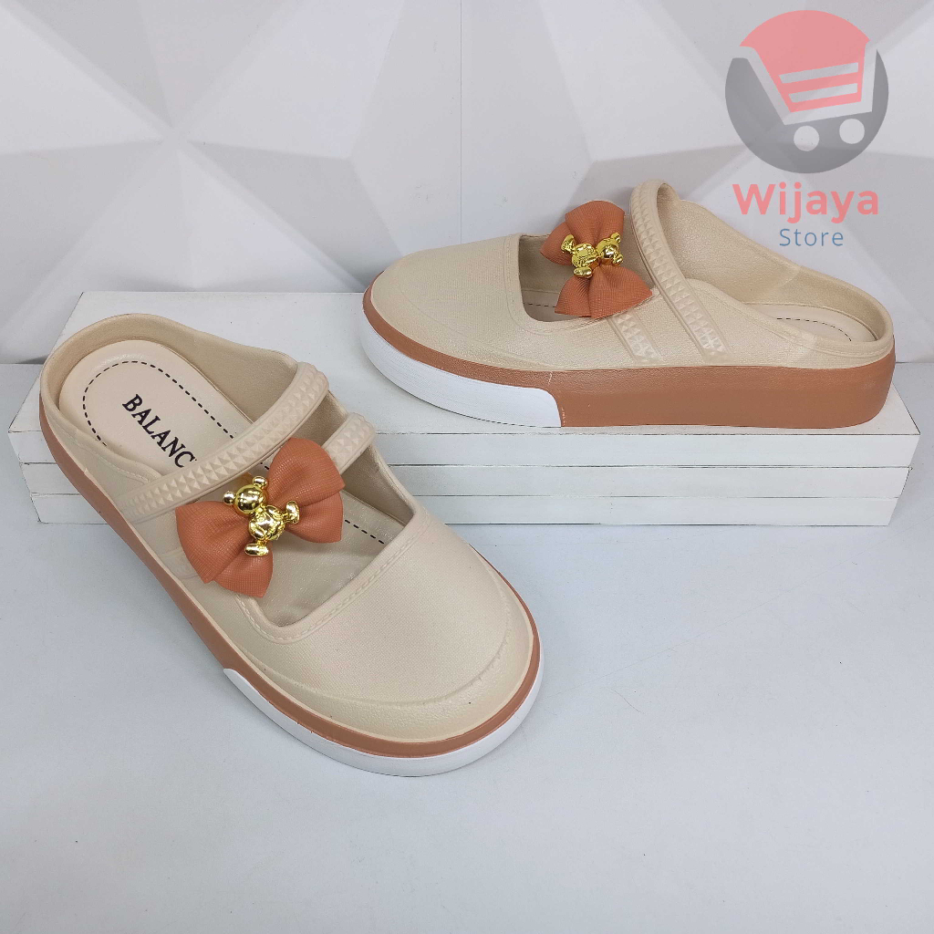 Sandal BALANCE 061 Sepatu Slop Wanita Sendal Slide Kokop Pita Selop Cewek Perempuan