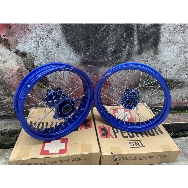 whellset Supermoto CRF 150 Velg Set Supermoto CRF 150L EXPEDITION TROMOL CNC