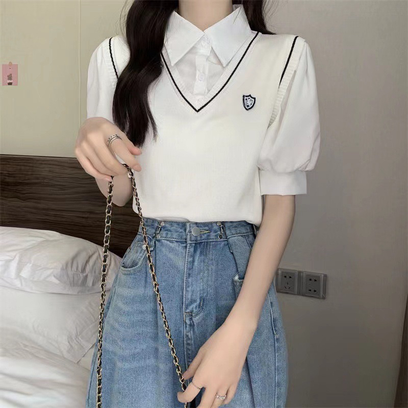 VEST TOP KNIT ATASAN WANITA IMPORT OLD SCHOOL STYLE MX750