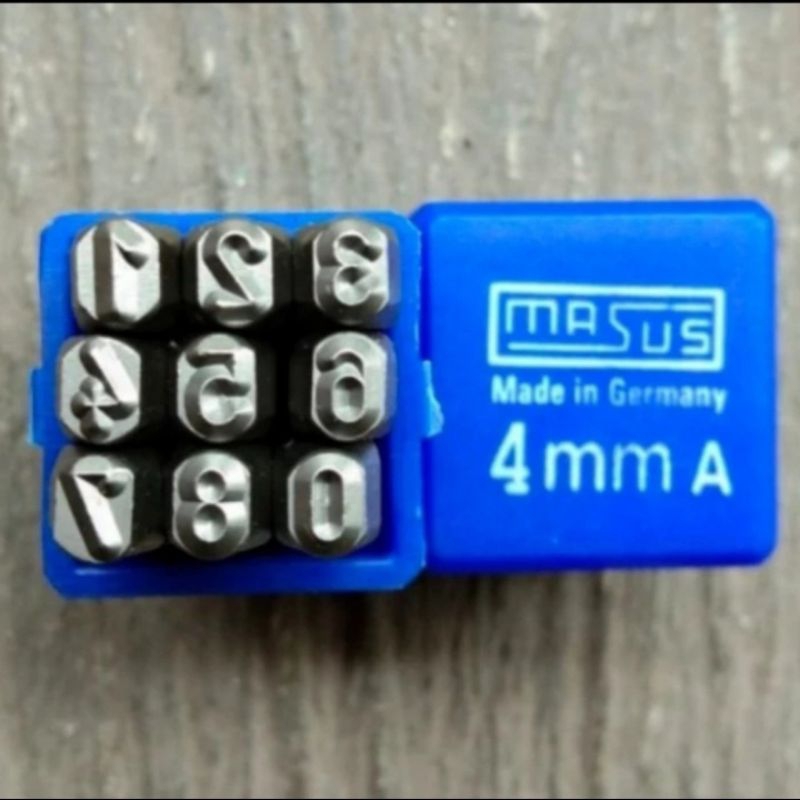 

Stamp punch 4mm MasuS Ketok Angka 0-9 made in Germany