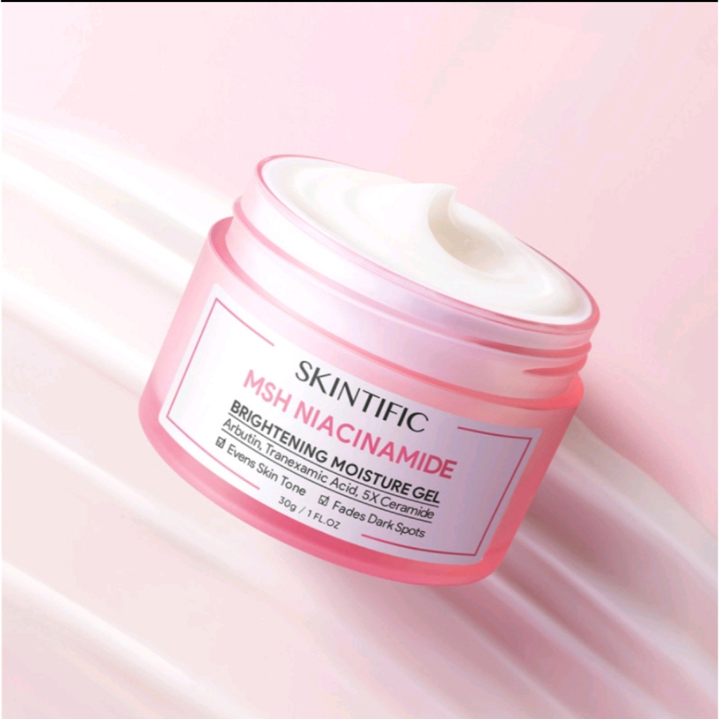 SKINTIFIC MSH Niacinamide Brightening Moisturizer Glowing Moisture Gel 30g BPOM