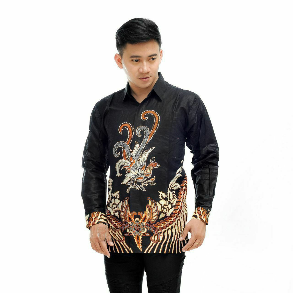 Baju Batik Pria Kemeja Batik Lengan Panjang SIZE M L XL XXL Bahan Katun Halus