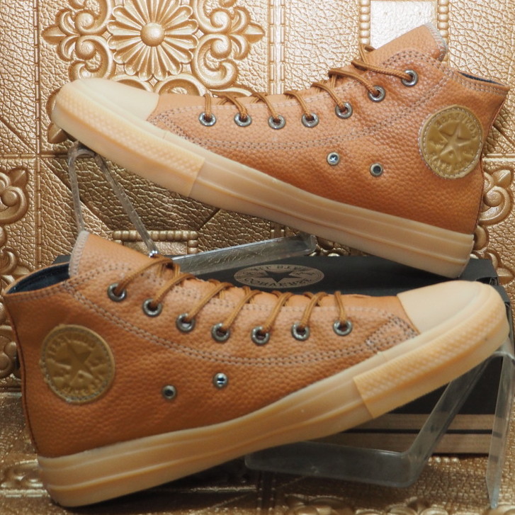 CONVERSE ALLSTAR KULIT HIGH / LOW COKLAT HITAM