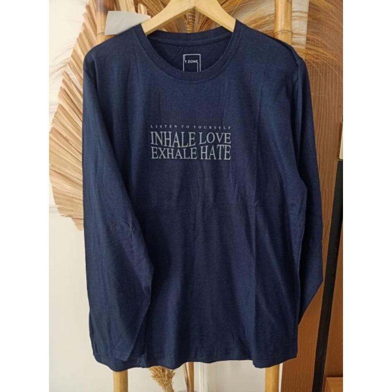 Kaos Lengan Panjang Cowok Kaos Pria Branded T-Zone Murah Original