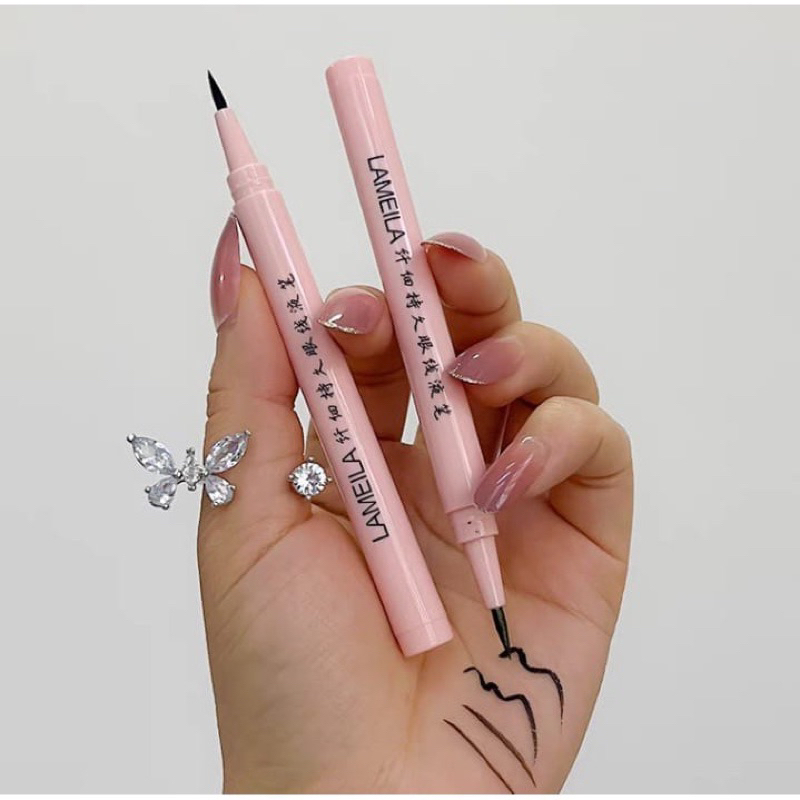 bgsinbukittinggi- Lameila Eyeliner Pen Waterproof Long Lasting 24 Hours Waterproof Liquid Eyeliner Pen 843k