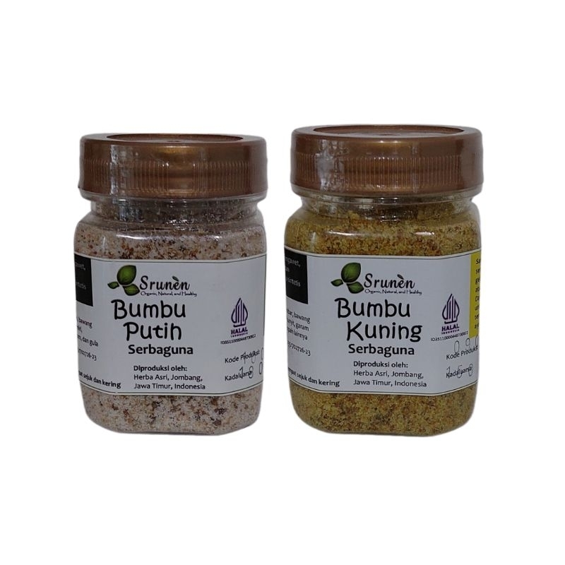 

Srunen Bumbu Dasar Putih dan Kuning/ Organik/ Halal/ Non MSG