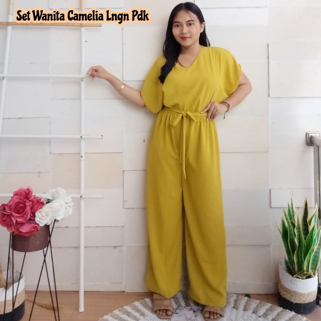 SET WANITA CAMELIA LENGAN PENDEK