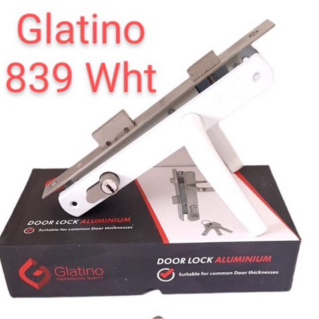 Lhp glt 839 coklat hitam White 20 Mm Warna Handle Pintu Alumunium 20 mm body 3,4 cm lengkap 1 set Kunci Pintu Alumunium 20 mm putih/ Handle Pintu 20 mm set Kunci pintu alumunium set,kunci pintu besi set kunci pintu aluminium bakset 20 mm kunci alumunim