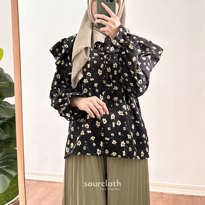 NANCY BLOUSE - Atasan Wanita Arumi Set Motif Bunga