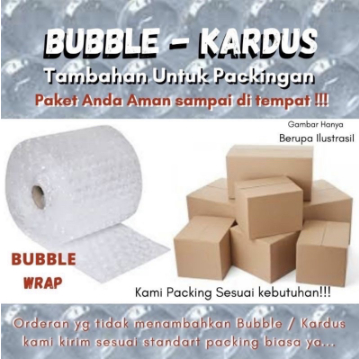 

Tambahan Xtra Paking Buble Warp + Kardus