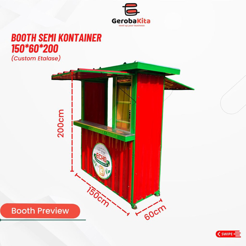 Booth Semi Container Custom Etalase