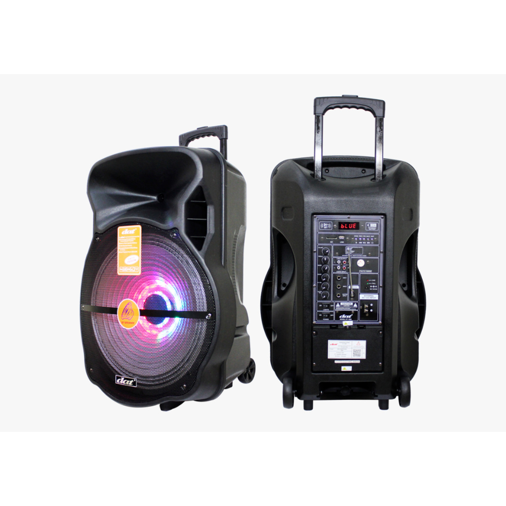 Speaker Portable Wireless DAT DT-1805 18 Inc Free 2 Mic Wireless