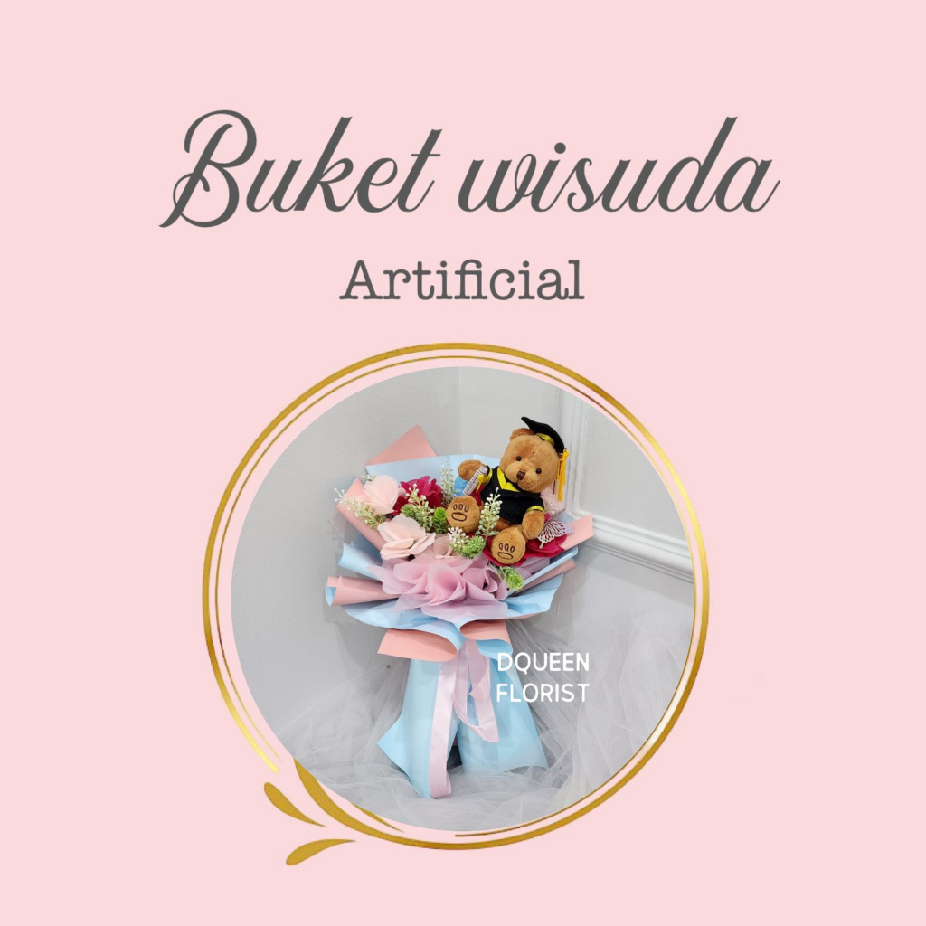 Dqueen Florist - Buket Bunga Artificial Wisuda Graduation Kelulusan