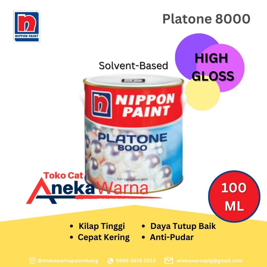 Platone 8000 -100ML-Nippon Paint- Cat Besi Dan Kayu