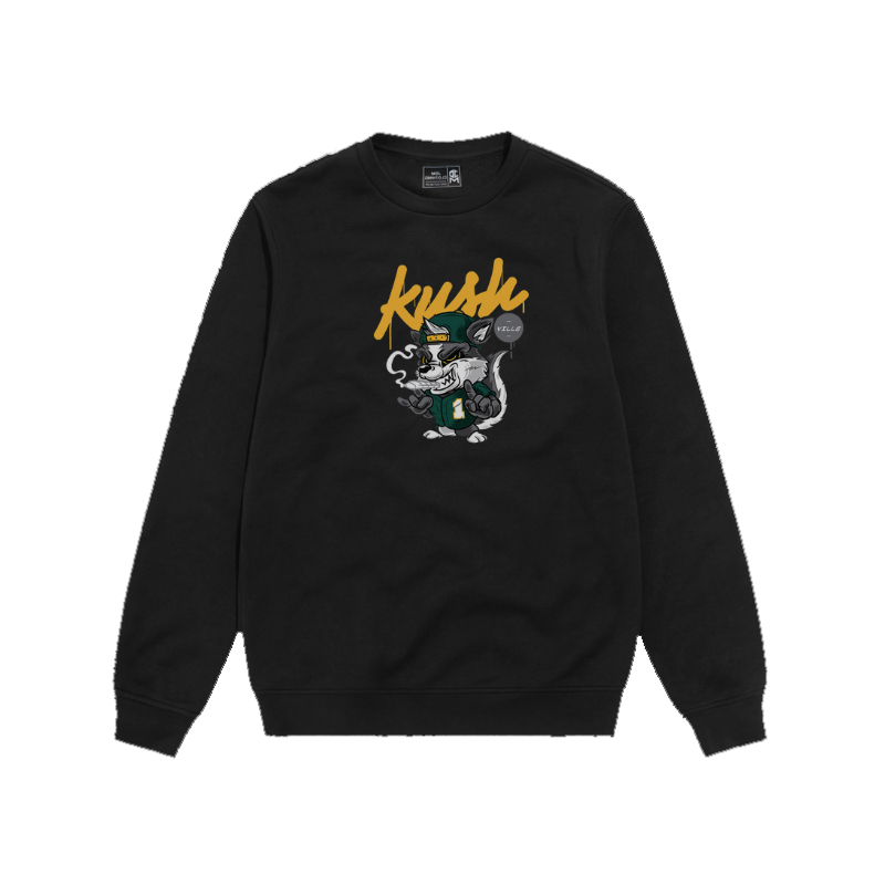 Sweater Crewneck Pria Wanita Premium Black Edition Motif Kekinian Terbaru