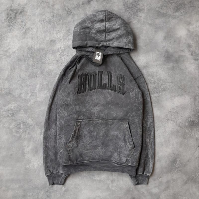 HOODIE CHICAGO BULLS WASHED FULL TAG LABEL CASUAL