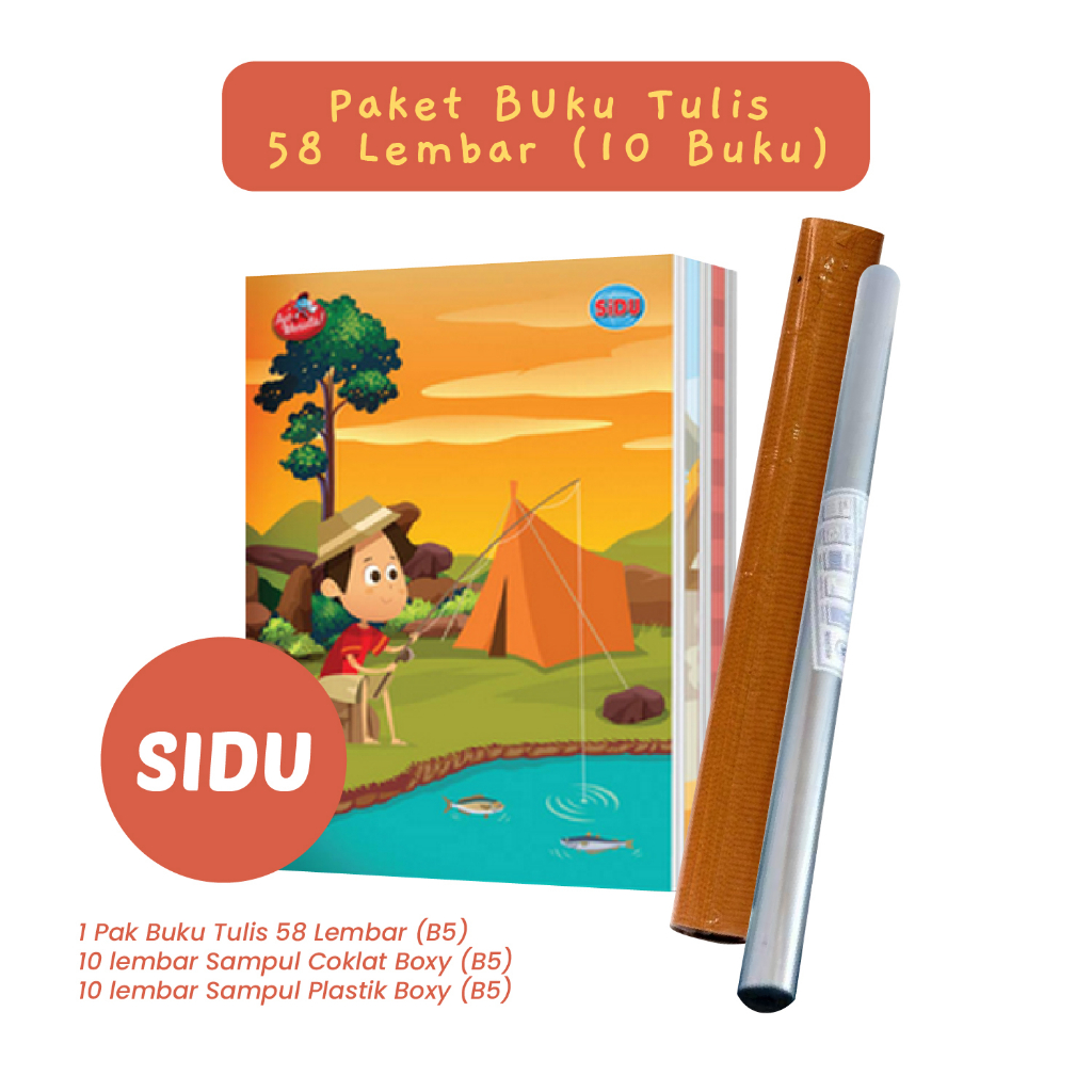

Rad Paket 10 Buku Tulis Sinar Dunia Vision 58 Lembar Sampul Plastik Coklat Back To School