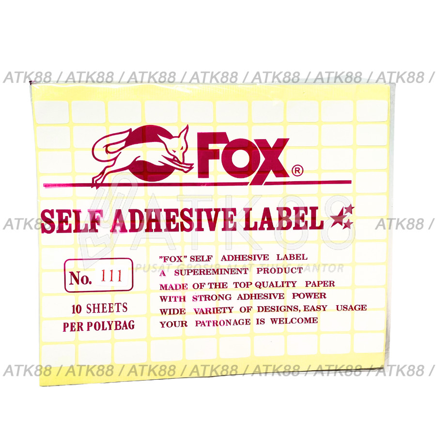 

Kertas / Label Stiker Fox No. 111 uk. 13 x 19 mm (Persegi Panjang)